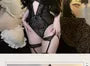 Halter Neck Lace Panel Cutout Teddy / Bandeau Bralette / Headband / Stockings / Set
