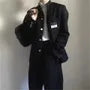 Mandarin Collar Plain Single-Breasted Blazer
