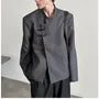 Stand Collar Plain Frog Closure Blazer
