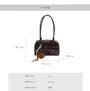 Multi-Pocket Faux Leather Bowling Tote Bag