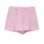 Double Breasted Houndstooth Blazer / Mid Rise Skort