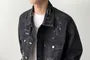Collared Washed Button-Up Denim Jacket