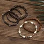 Layered Wooden Bead Bracelet