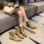 Low Heel Pointed Buckled Strap Sandals