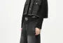 Mid Rise Washed Capri Wide Leg Jeans
