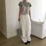 Set: Spaghetti Strap V-Neck Plain Mesh Midi A-Line Dress + Wrap Skirt
