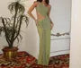 Sleeveless One Shoulder Plain Cutout Bodycon Maxi Dress