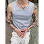 Round Neck Plain Ribbed Tank Top