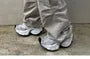 Elastic Waist Plain Distressed Loose-Fit Cargo Pants