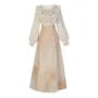 V-Neck Ruffle Trim Blouse / Midi Rise Plain Maxi A-Line Skirt / Set