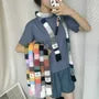 Color Block Knit Scarf