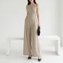 Halter Plain Wide Leg Wrap Jumpsuit