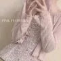 Frilled Sheer Eyelet Knit Cardigan