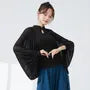 Long-Sleeve Keyhole Plain Dance Top