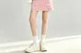 V-Neck Plain Pom Pom Cropped Blouse / Spaghetti Strap Bow Front Slit Mini A-Line Dress