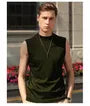 Sleeveless Mock Neck Plain T-Shirt
