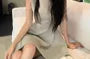 Sleeveless Round Neck Plain Mini A-Line Dress