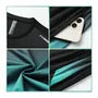 Set: Short Sleeve Crew Neck Gradient Sports T-Shirt + Elastic Waist Shorts