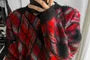 Long-Sleeve Round Neck Argyle Sweater