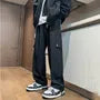 Drawstring Waist Plain Fleece-Lined Loose Fit Cargo Pants