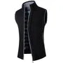 Stand Collar Plain Zip Sweater Vest