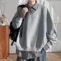 Mock Two-Piece Collared Sweatshirt
