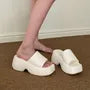 Plain Platform Slide Sandals