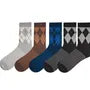Set of 5: Argyle Crew Socks