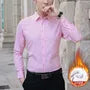 Long-Sleeve Plain Button-Up Shirt