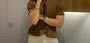 Short-Sleeve Ribbed Polo Knit Top