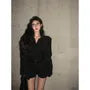 Long-Sleeve V-Neck Plain Romper