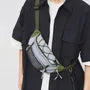 Drawstring Panel Mesh Belt Bag
