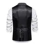 V-Neck Button-Up Chained Vest