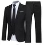 Set: Peak Lapel Single-Button Blazer + Tapered Dress Pants