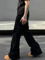 High Waist Plain Wide Leg Jeans