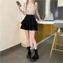 Elastic Waist Plain Mini A-Line Tiered Skirt