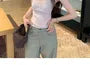 V-Neck Tie-Front Polka Dot Slim-Fit Tank Top