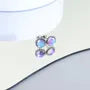 Moonstone Bead Alloy Barbell Earring