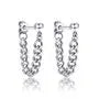 Unisex Stainless-Steel Chained Earring