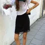 High Waist Polka Dot Sheer Mini Pencil Skirt