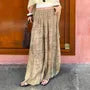 High Waist Plaid Loose-Fit Wide-Leg Pants