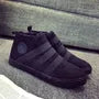 Platform Panel Fleece-Lined Faux Suede Slip Ons