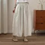 Elastic Waist Lace Panel Cropped Baggy Pants