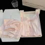Pajama Set: V-Neck Lace Trim Padded Tank Top + Shorts