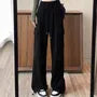 Drawstring Waist Plain Wide Leg Cargo Sweatpants