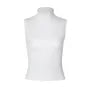 Mock Neck Plain Open-Back Slim-Fit Crop Tank Top