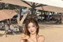 Set: Halter Striped Bikini Top + Bottom + Underbust Plain Tank Top