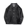 Collar Washed Denim Button Jacket