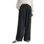 High Waist Plain Wide Leg Pants