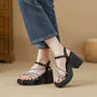 Platform Rhinestone Strap Sandals